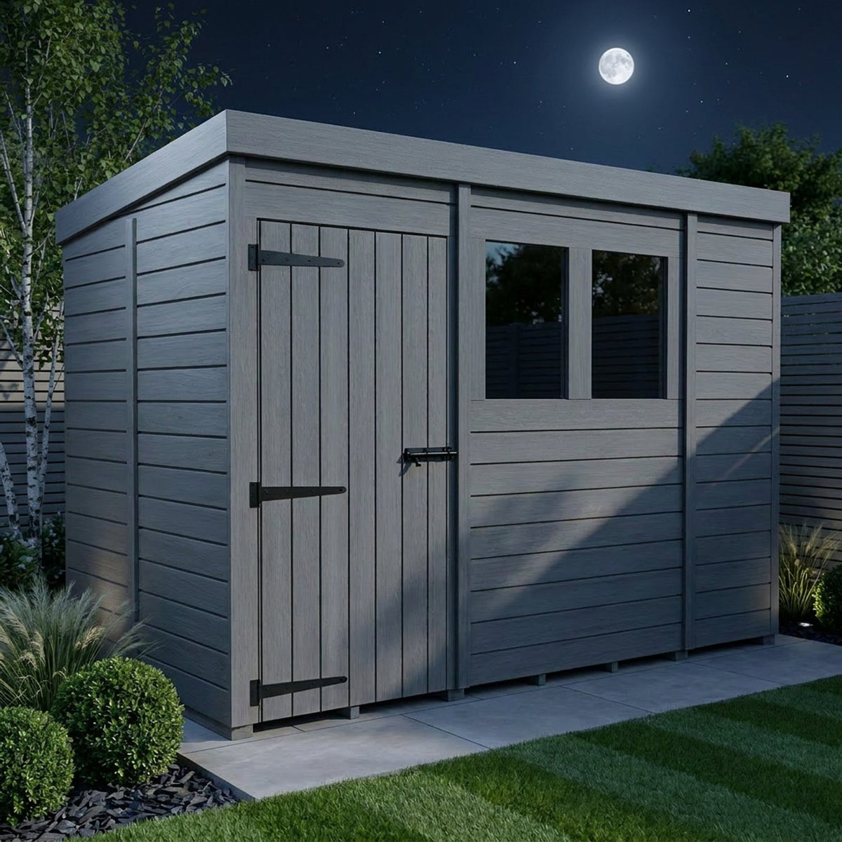DIY Sheds – Composite Pent Shed – view 182