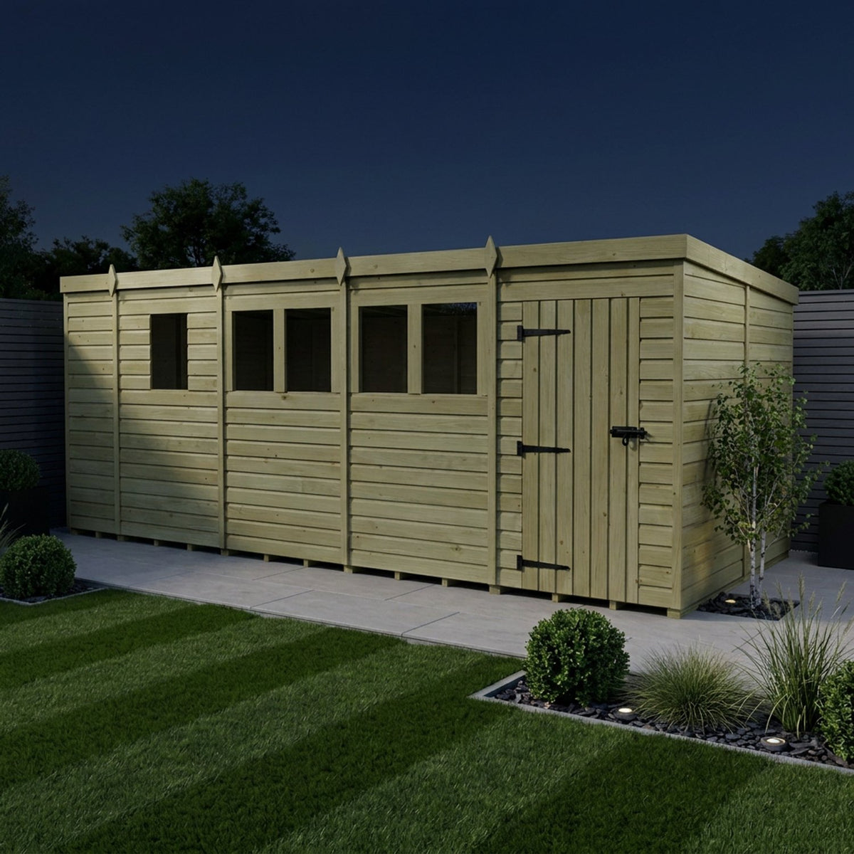 DIY Sheds – Pent Shed – Single Door – view 100