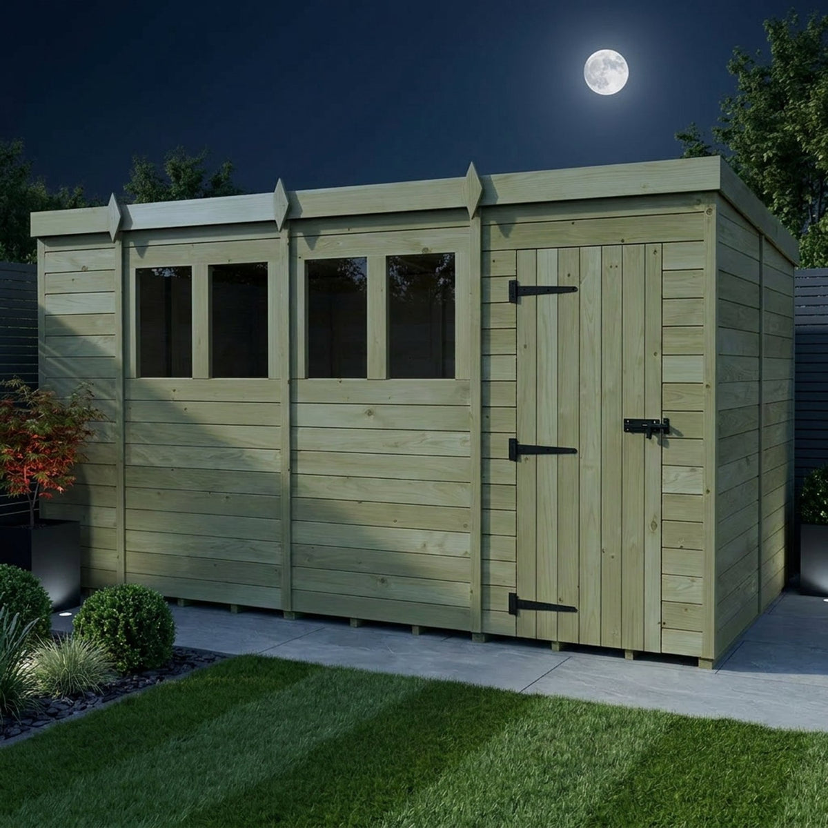 DIY Sheds – Pent Shed – Single Door – view 70