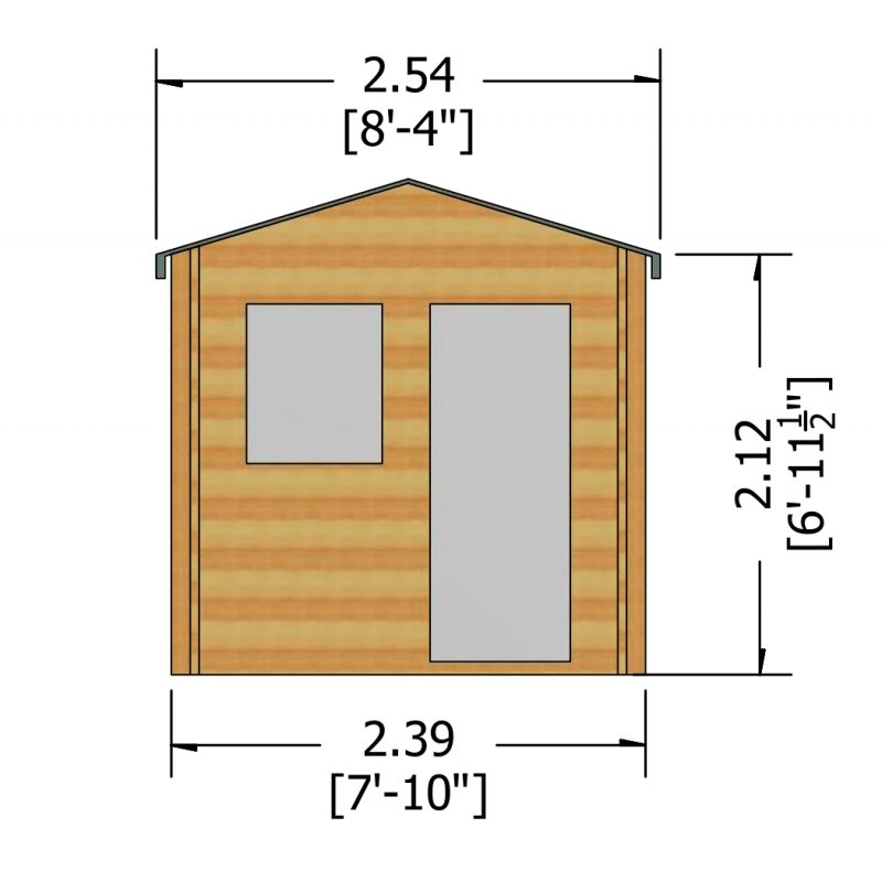Shire Norwood log cabin – render view 1