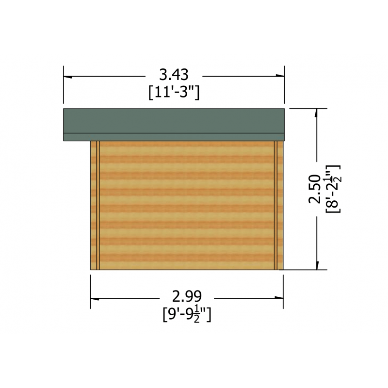 Shire Norwood log cabin – render view 2