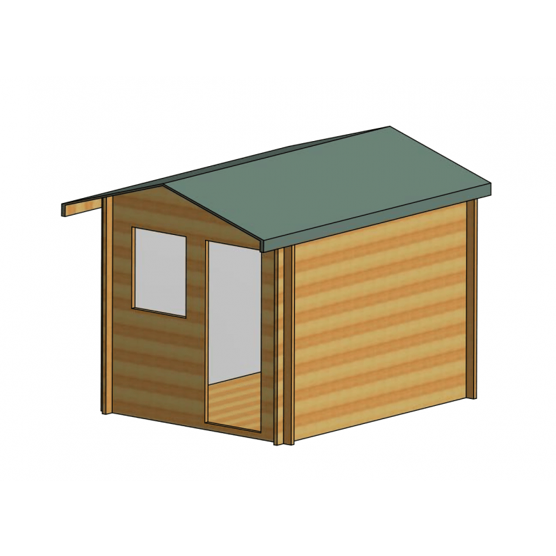 Shire Norwood log cabin – render view 3