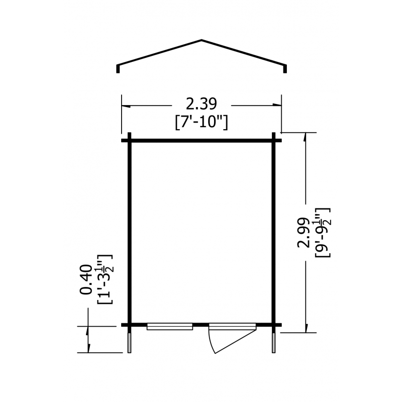 Shire Norwood log cabin – floor plan