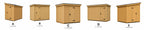 Pent shed door positions A to E