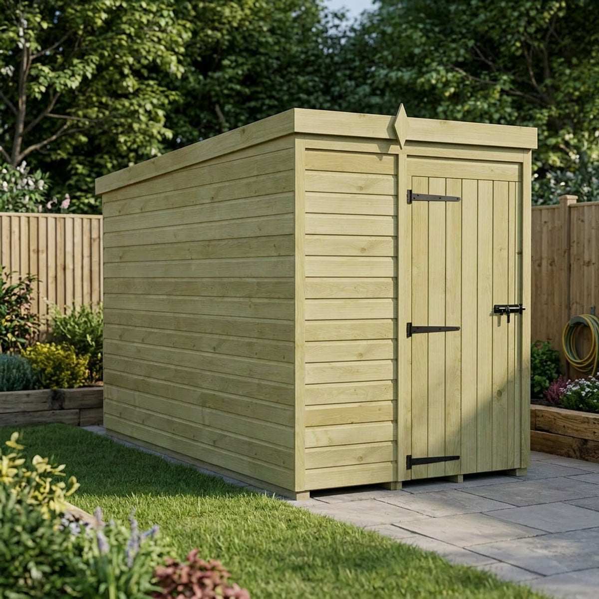 DIY Sheds – Pent Shed – Single Door – view 169