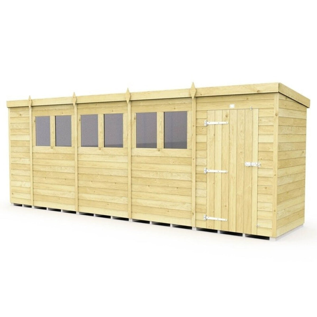 DIY Sheds – Pent Shed – Double Door – view 116