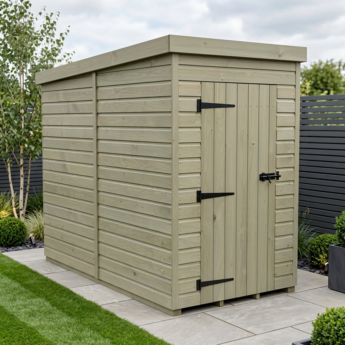 DIY Sheds – Pent Shed – Single Door – view 165