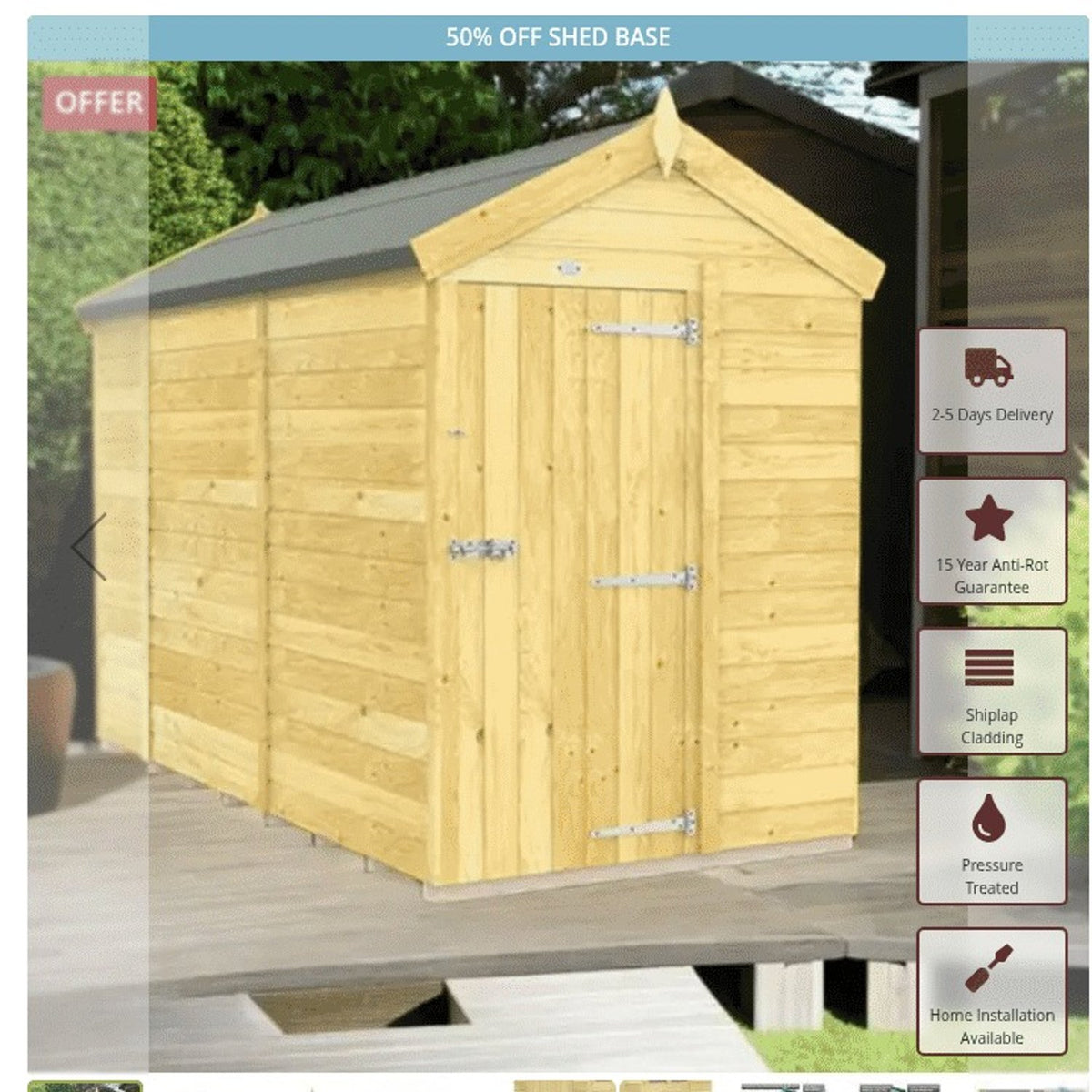 DIY Sheds – Apex Shed – Single Door – view 67