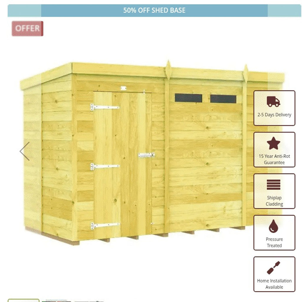 DIY Sheds – Security Pent Shed