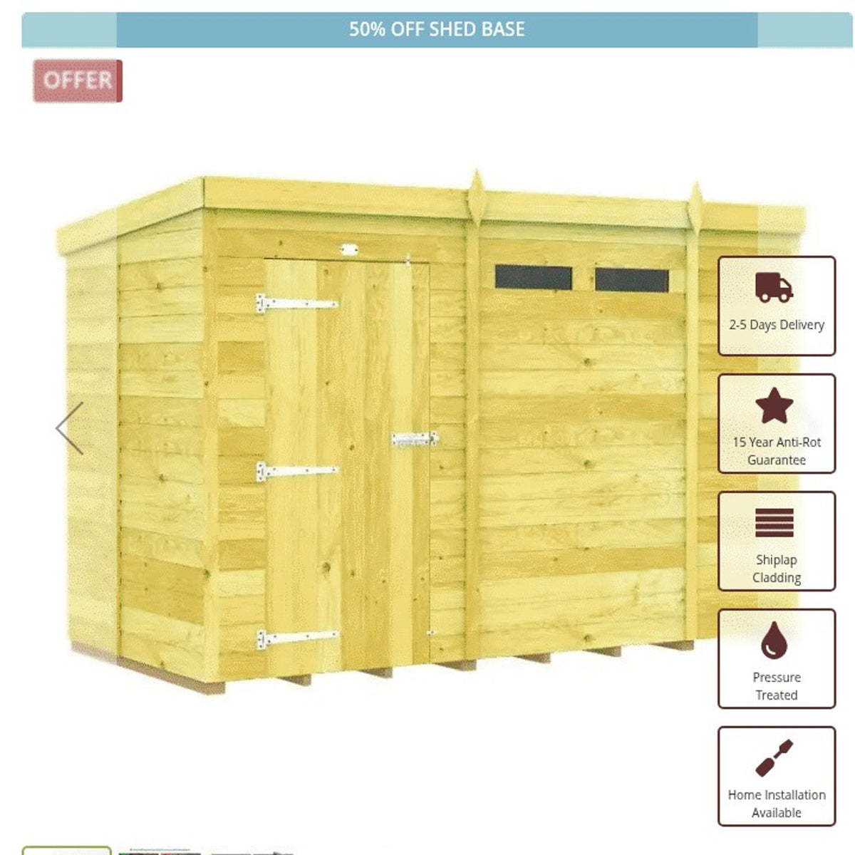 DIY Sheds – Security Pent Shed