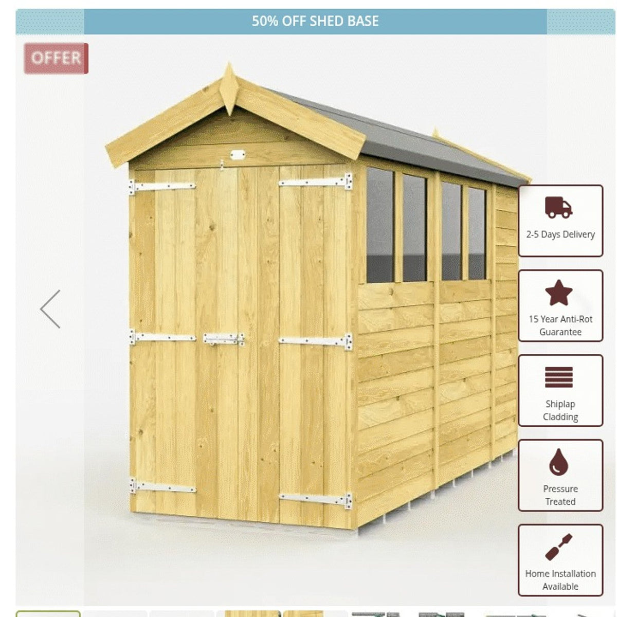 DIY Sheds – Apex Shed – Double Door
