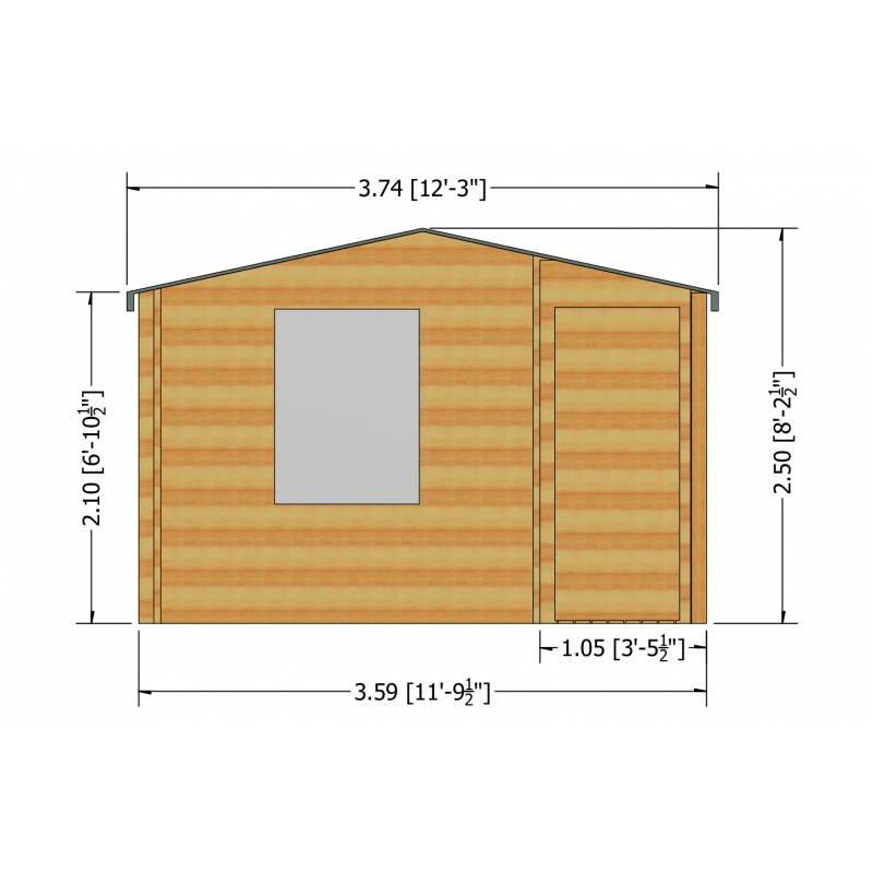 Shire Ringwood log cabin – render view 2