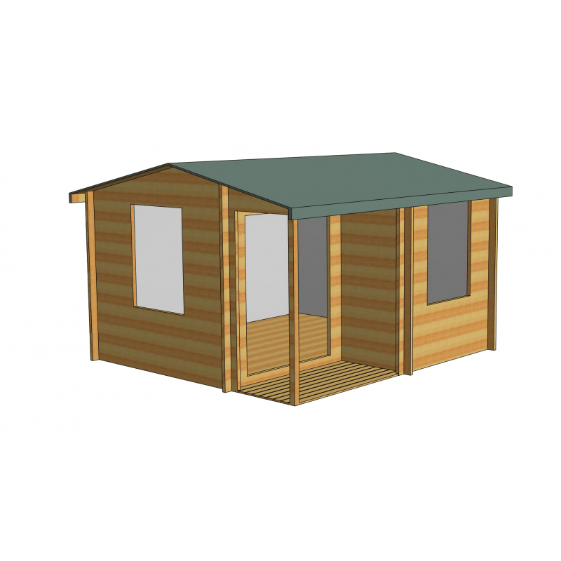 Shire Ringwood log cabin – render view 3