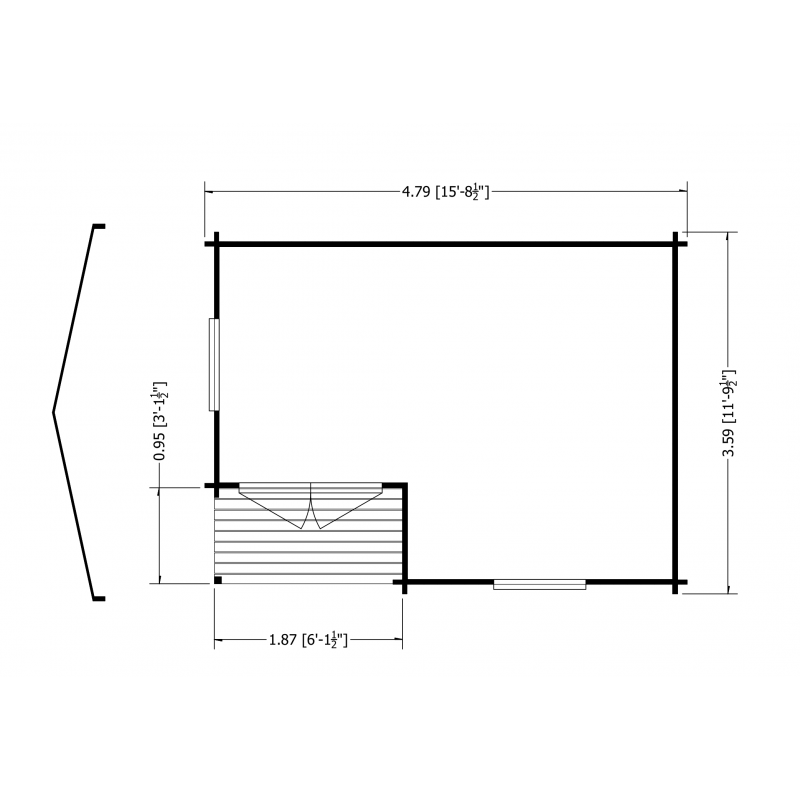 Shire Ringwood log cabin – floor plan