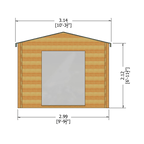 Shire Solway log cabin – render view 2