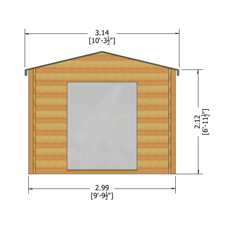 Shire Solway log cabin – render view 2