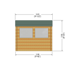 Shire Solway log cabin – render view 3