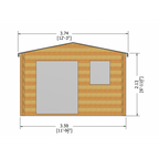Shire Tunstall log cabin – render view 1