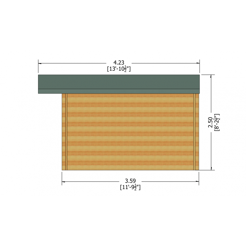 Shire Tunstall log cabin – render view 2