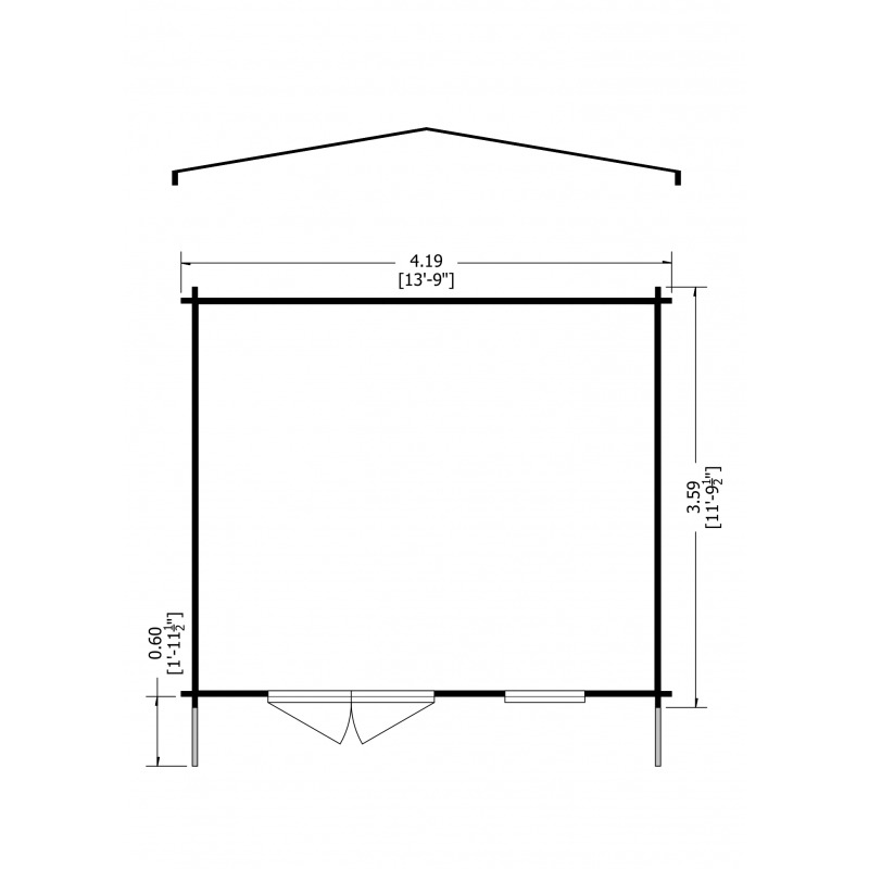 Shire Tunstall log cabin – floor plan