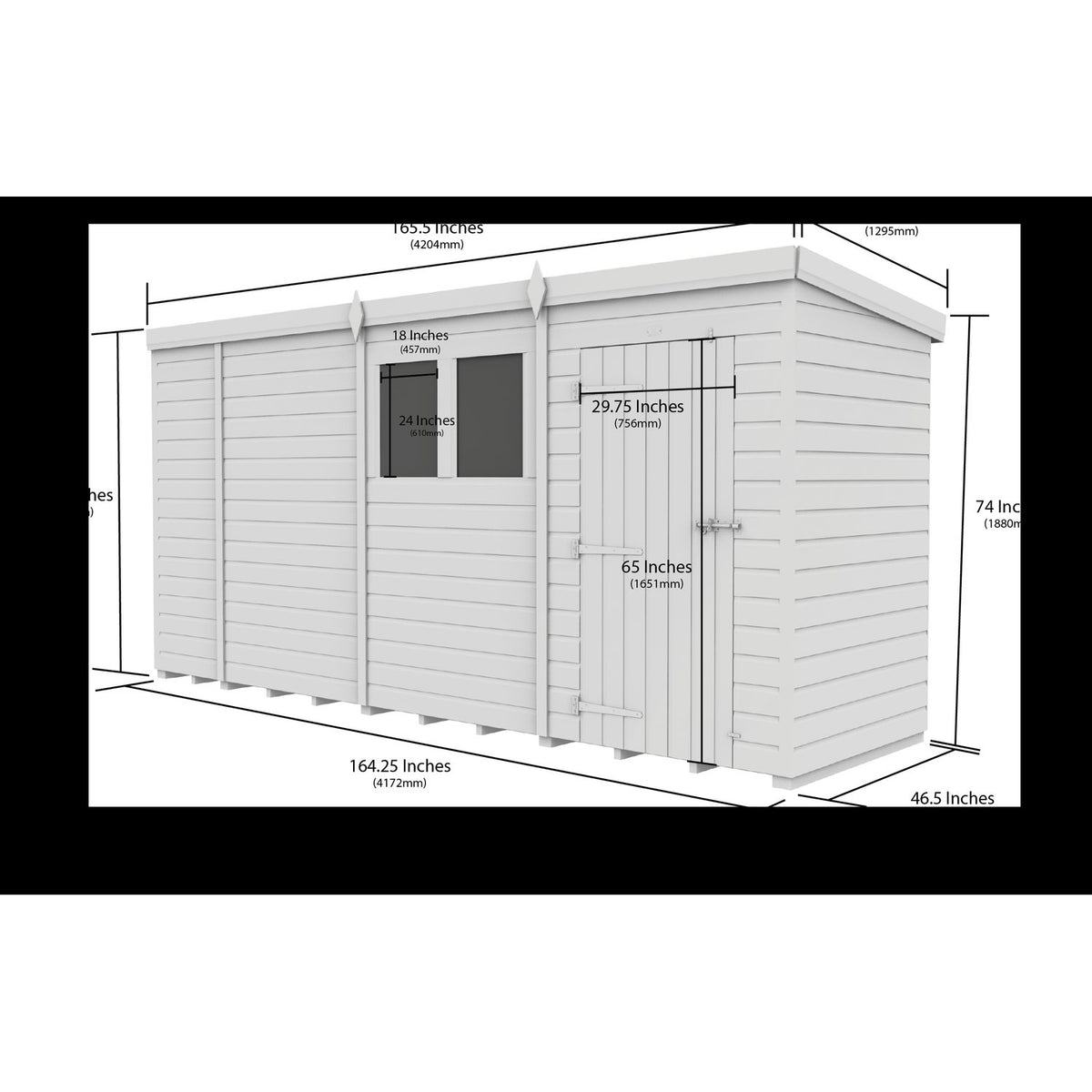 DIY Sheds – Composite Pent Security Shed – view 30