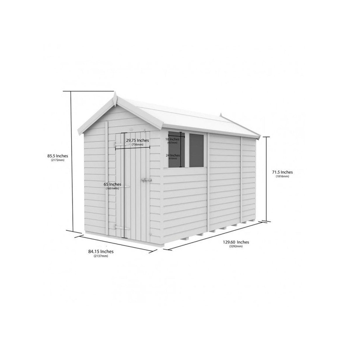 DIY Sheds – Composite Apex Shed – view 140