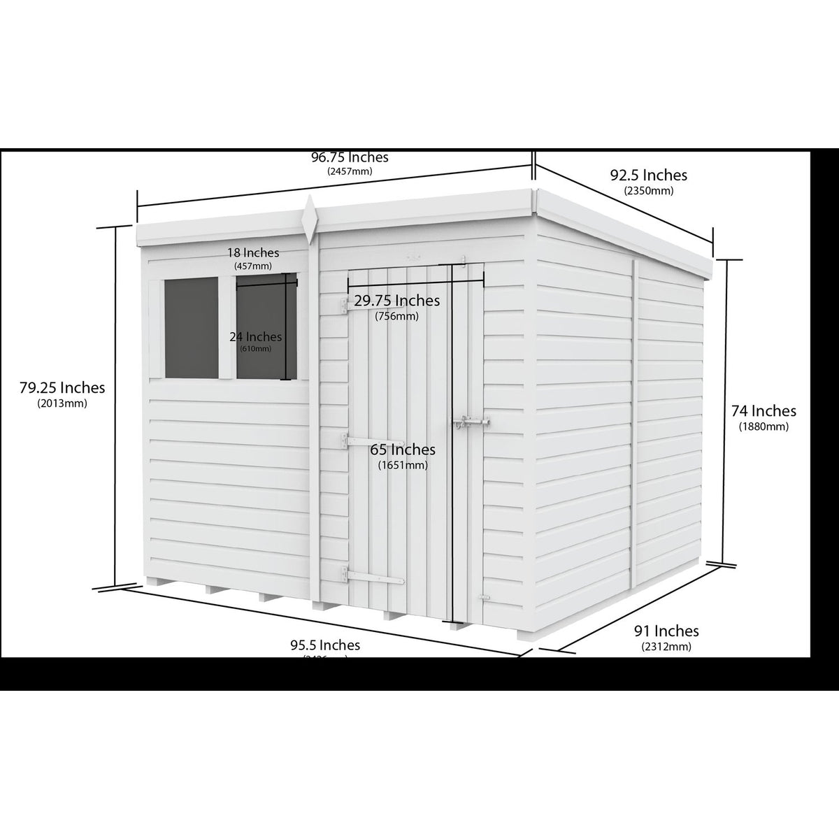 DIY Sheds – Composite Pent Security Shed – view 111
