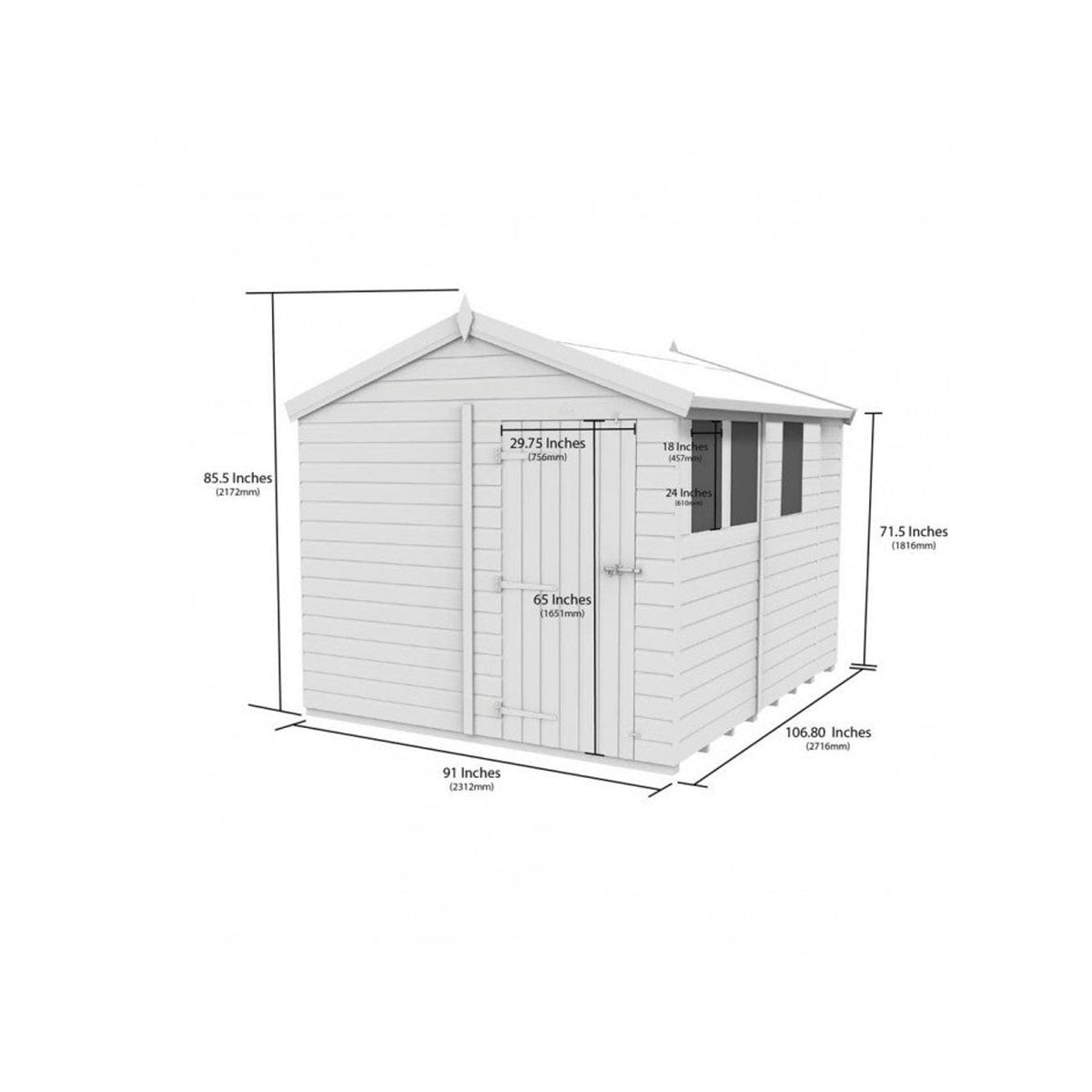 DIY Sheds – Composite Apex Shed – view 204