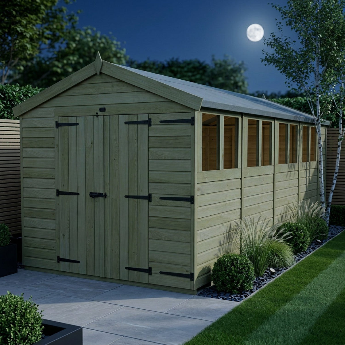 DIY Sheds – Apex Shed – Double Door – view 140