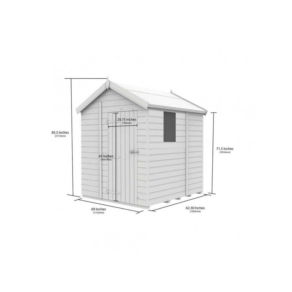 DIY Sheds – Composite Apex Shed – view 128