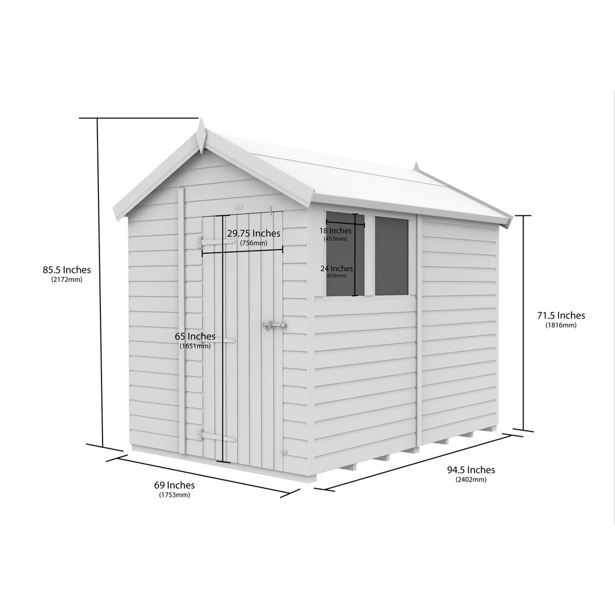 DIY Sheds – Composite Apex Shed – view 133