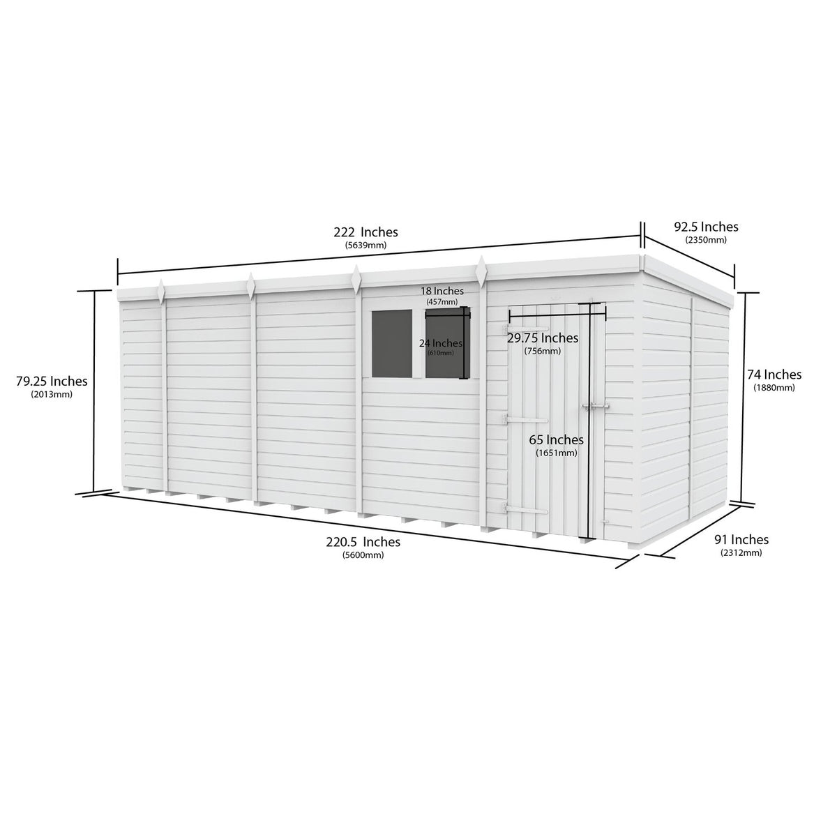 DIY Sheds – Composite Pent Security Shed – view 69