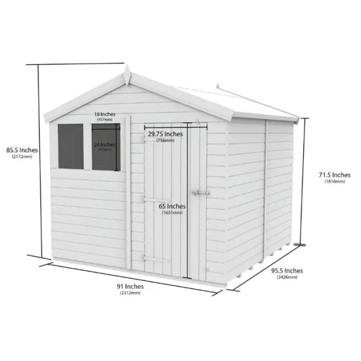 DIY Sheds – Composite Apex Shed – view 201