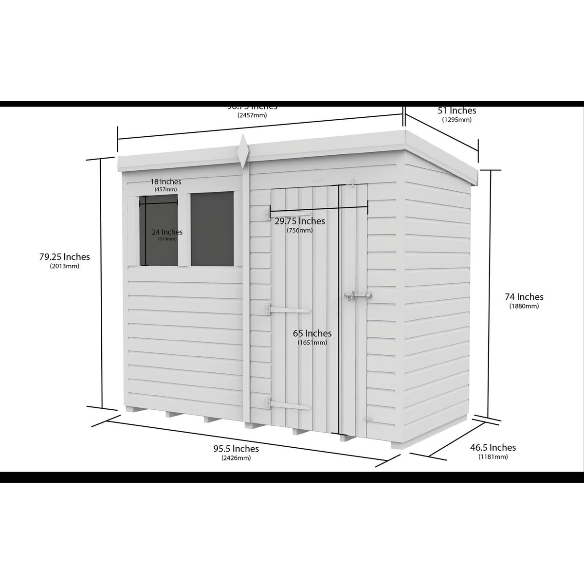 DIY Sheds – Composite Pent Security Shed – view 107