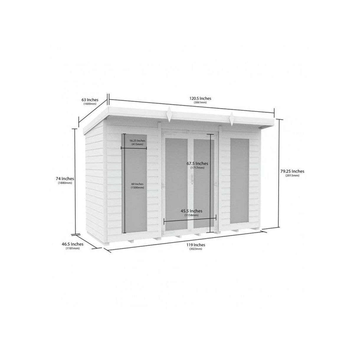 DIY Sheds – Composite Pent Full Height Summer House