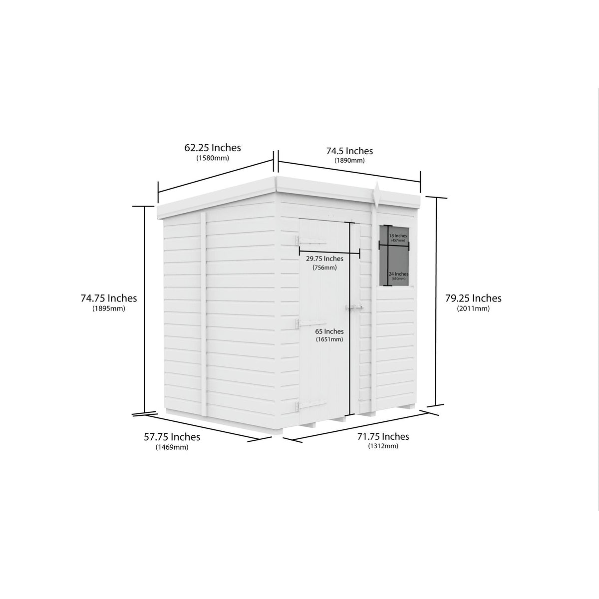 DIY Sheds – Composite Pent Security Shed – view 94