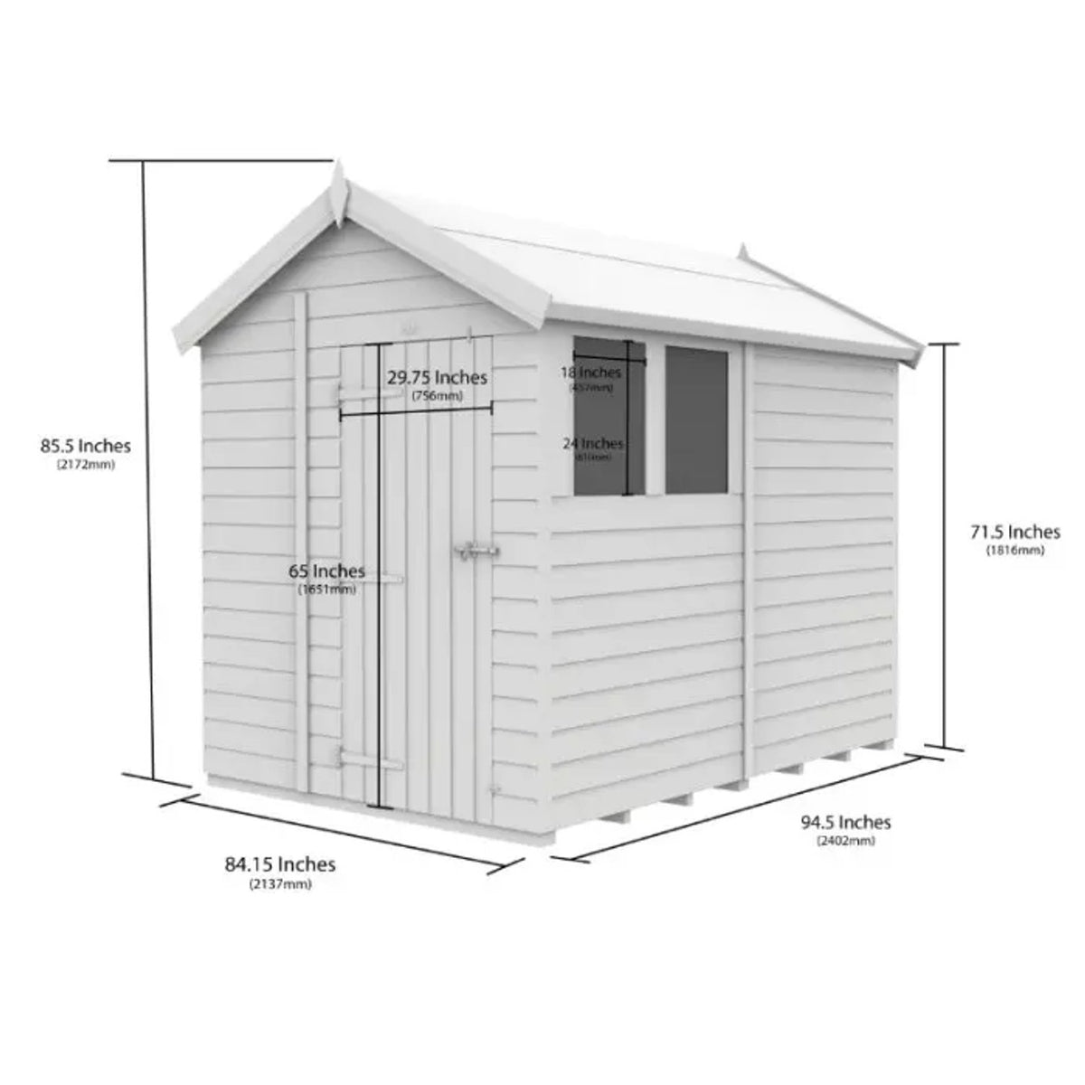 DIY Sheds – Composite Apex Shed – view 168