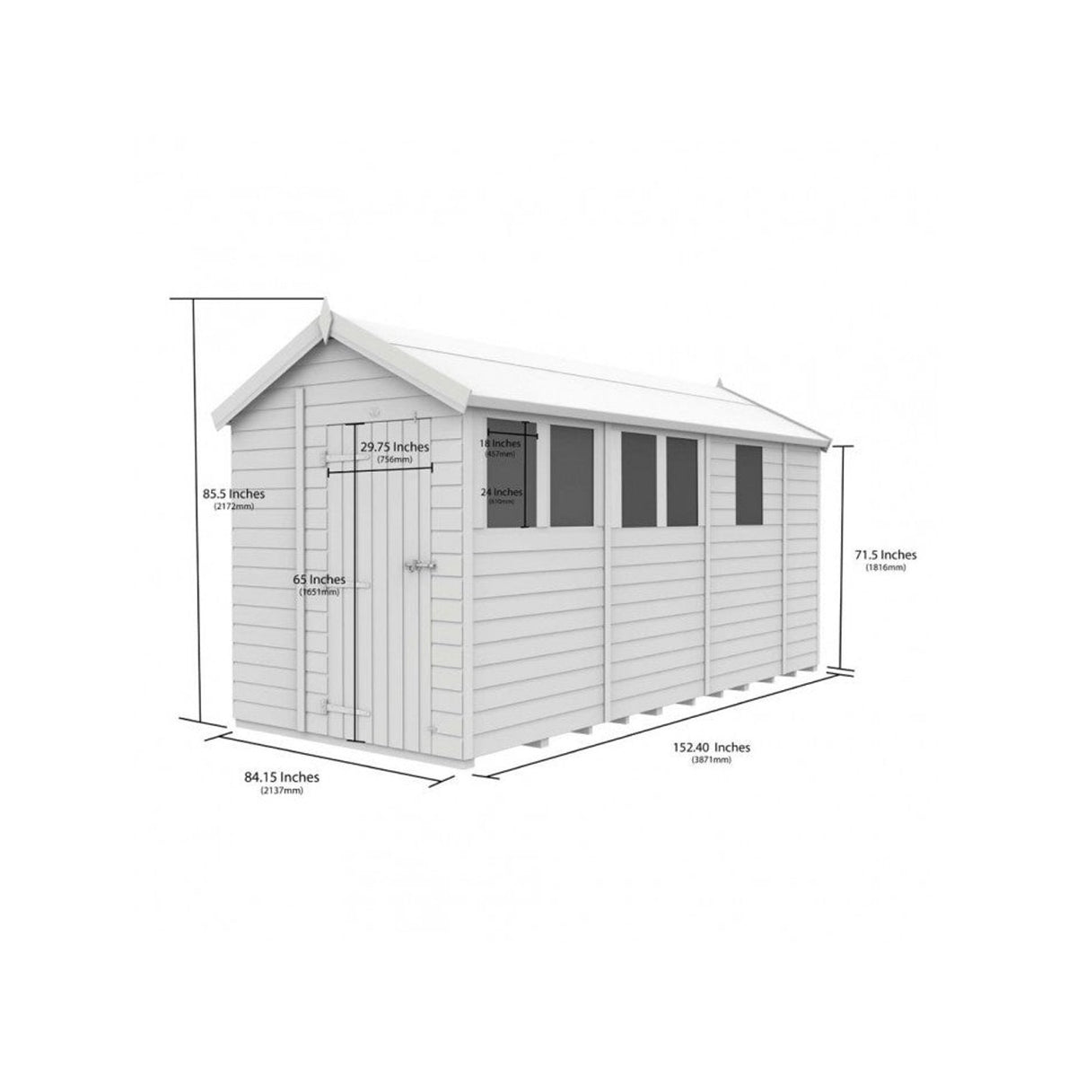 DIY Sheds – Composite Apex Shed – view 144