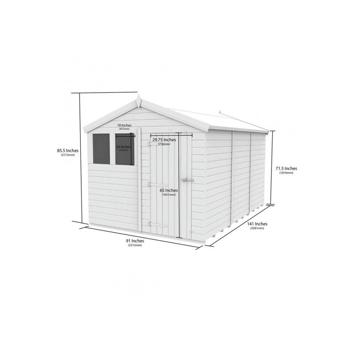 DIY Sheds – Composite Apex Shed – view 176