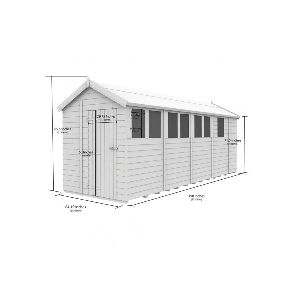 DIY Sheds – Composite Apex Shed – view 152