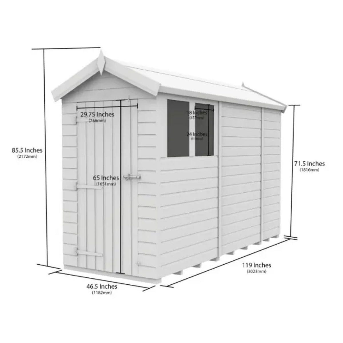DIY Sheds – Composite Apex Shed – view 35