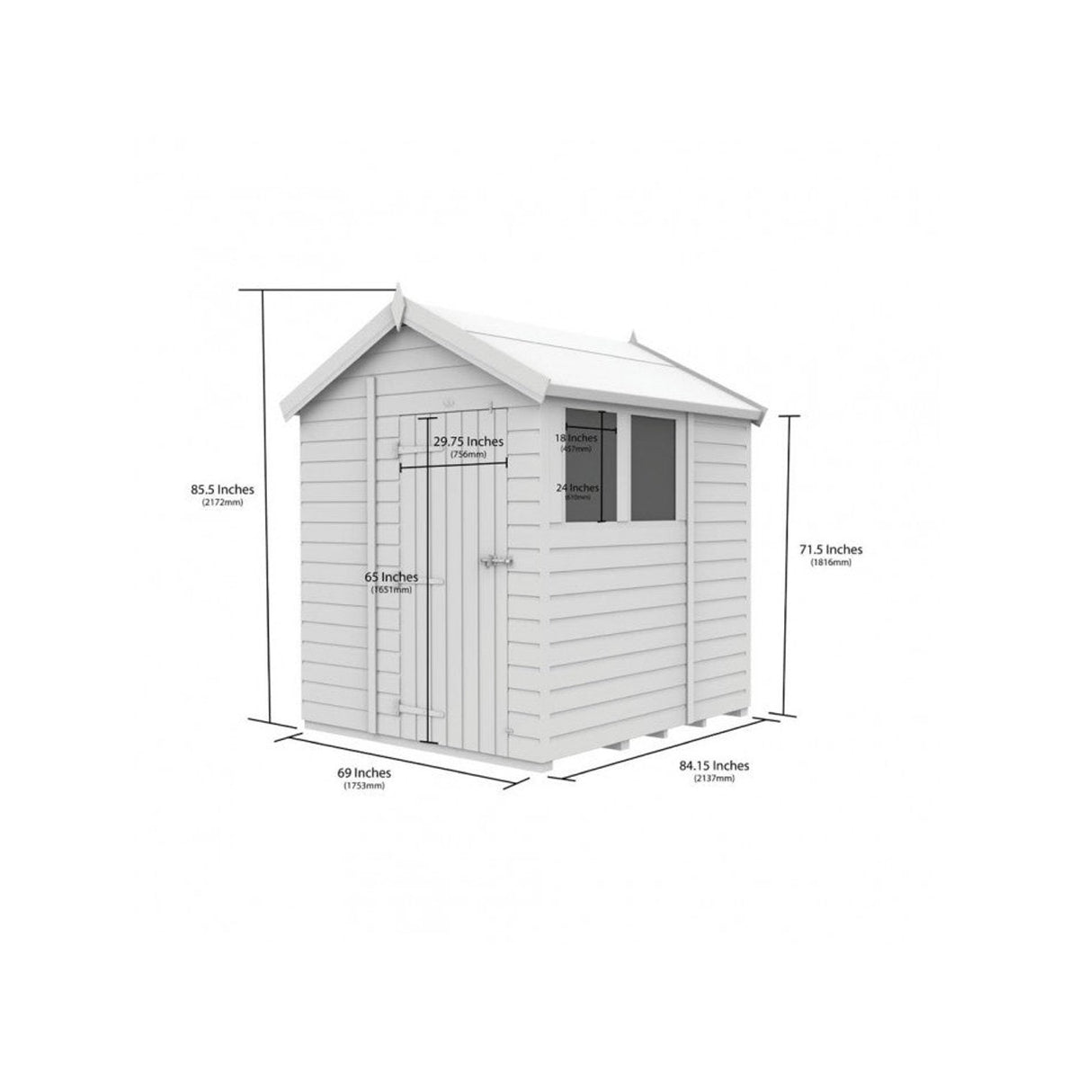 DIY Sheds – Composite Apex Shed – view 132