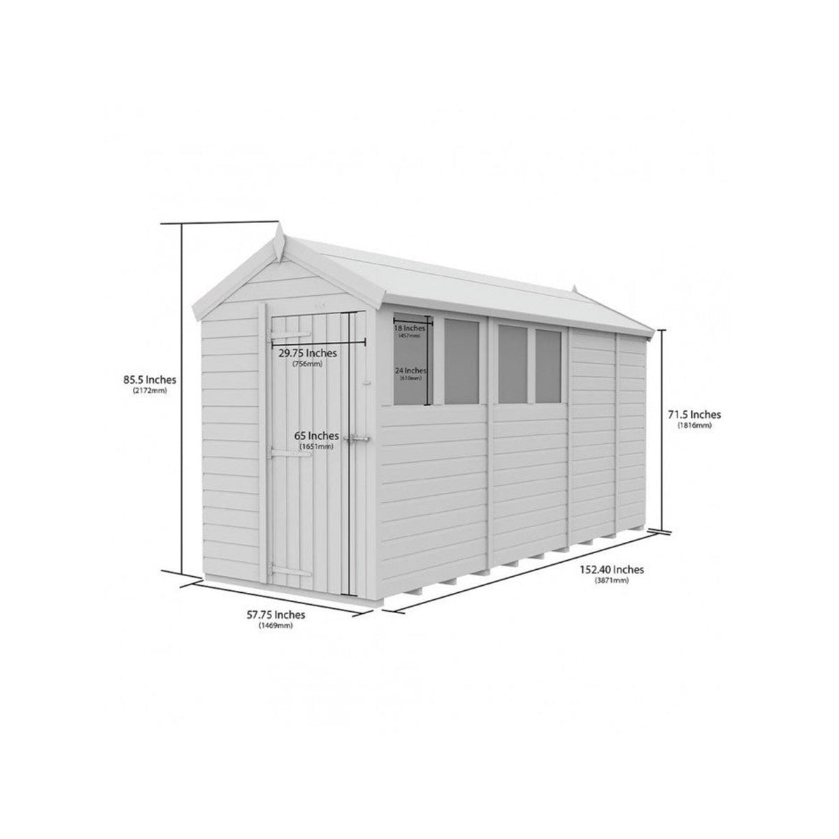 DIY Sheds – Composite Apex Shed – view 75