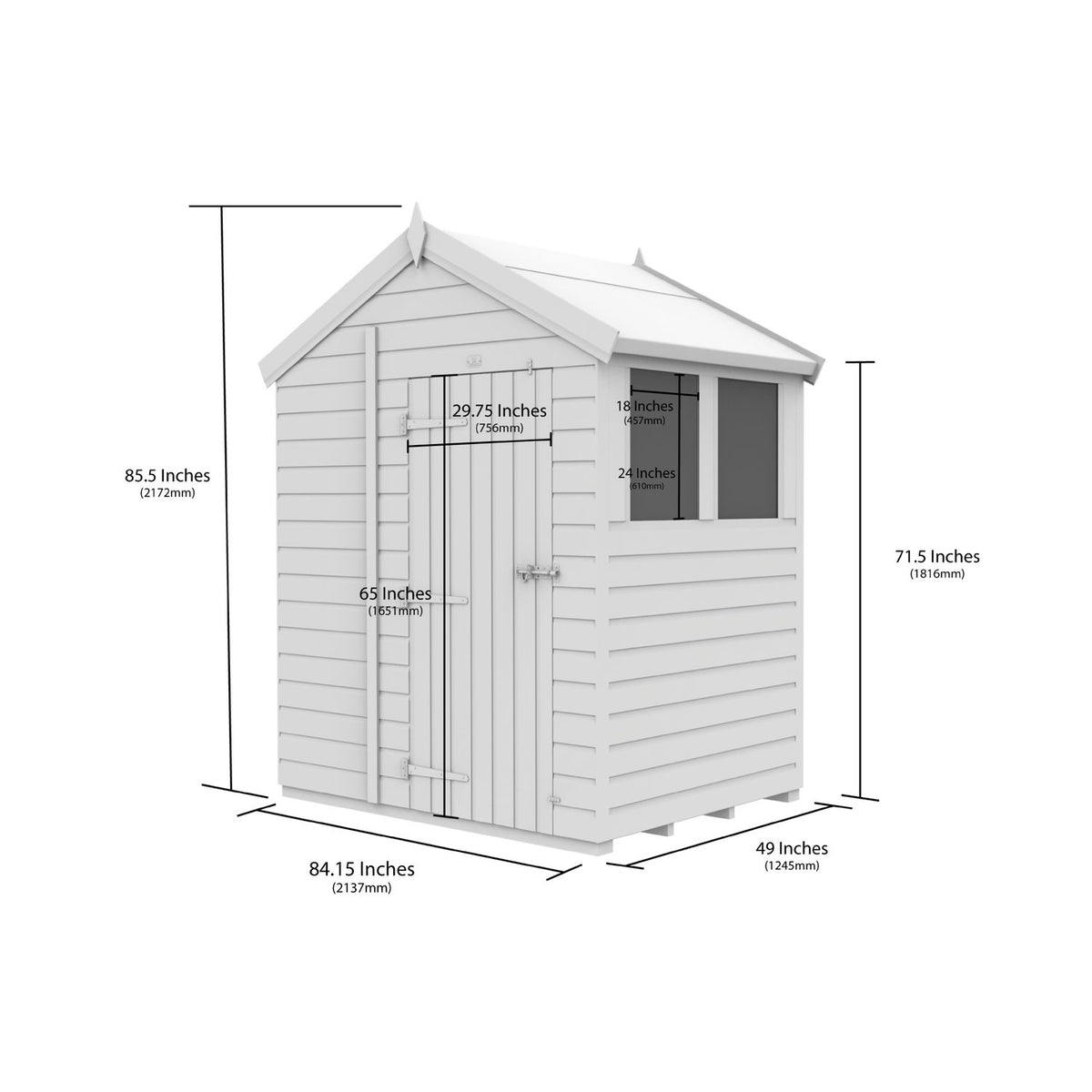 DIY Sheds – Composite Apex Shed – view 159