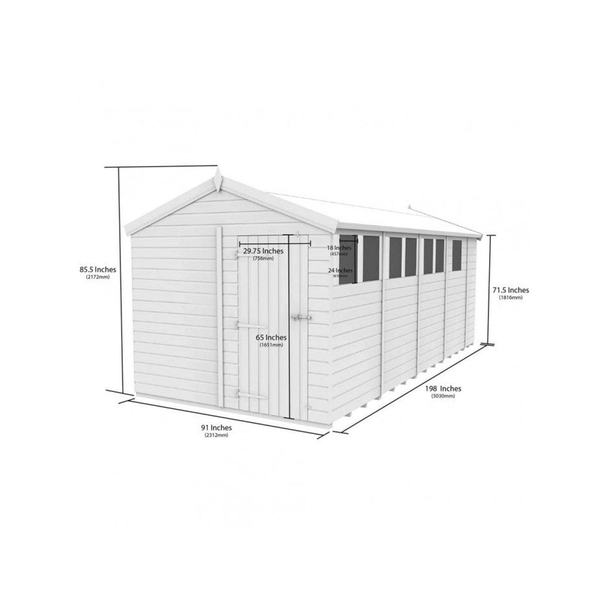 DIY Sheds – Composite Apex Shed – view 185