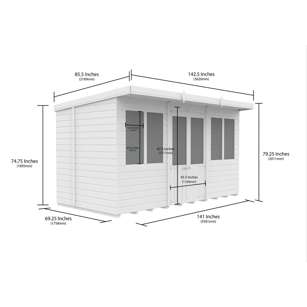 DIY Sheds – Composite Pent Summer House