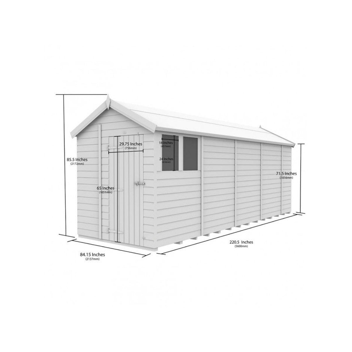 DIY Sheds – Composite Apex Shed – view 155