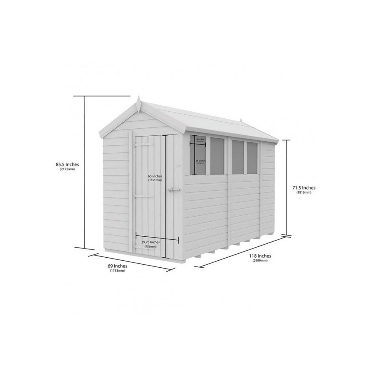 DIY Sheds – Composite Apex Shed – view 69