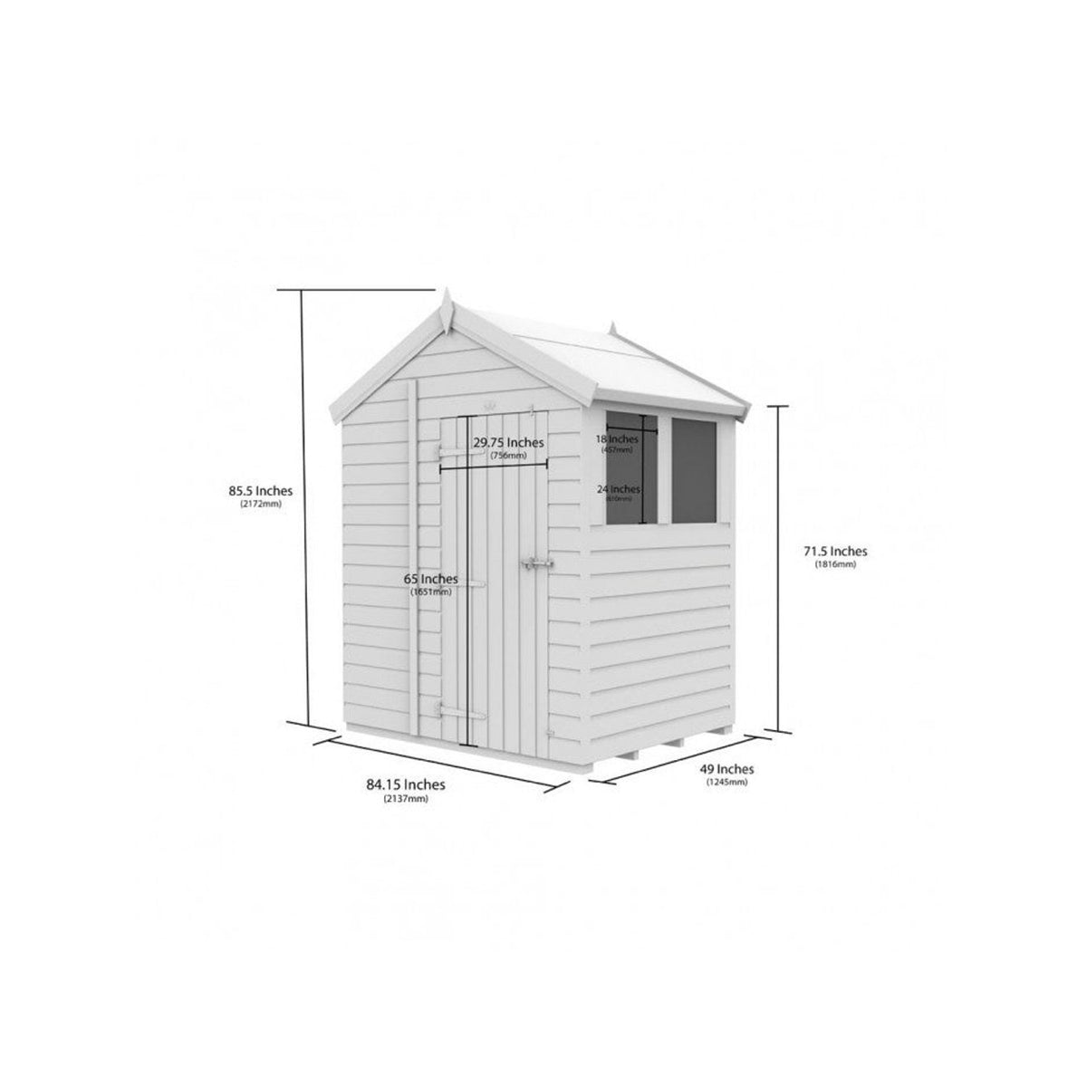 DIY Sheds – Composite Apex Shed – view 160