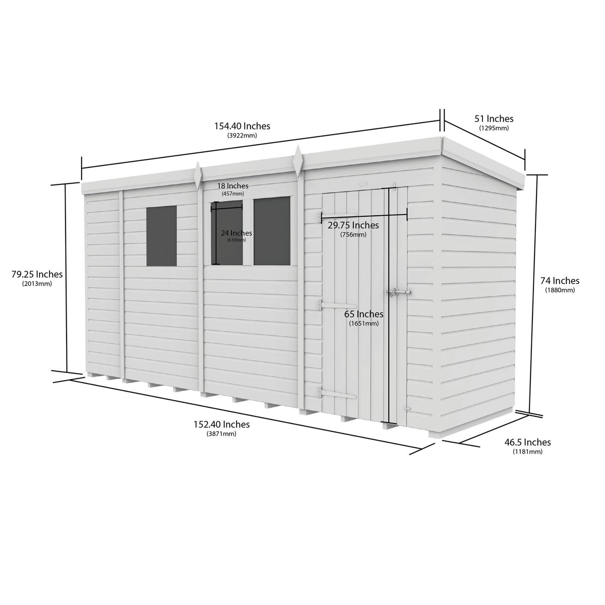 DIY Sheds – Composite Pent Security Shed – view 23